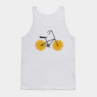 Flowered Power Bicycle Yellow Daisy Tank Top